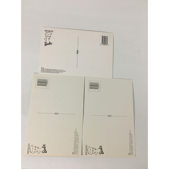 Vintage Barbie Postcards Lot of 3 Collectible Doll Art Margo's Nostalgic A3 - Picture 3 of 4